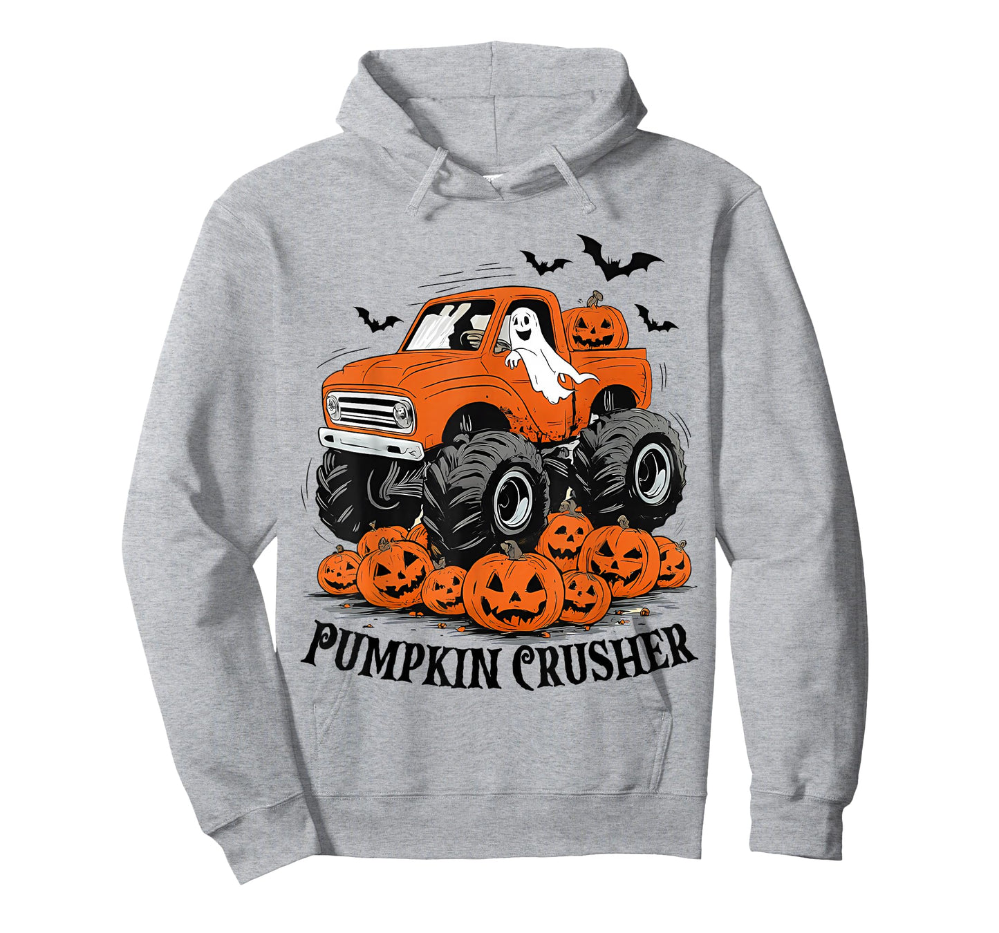 Kids Halloween Pumpkin Crusher Monster Truck Toddler Boys T-Shirt