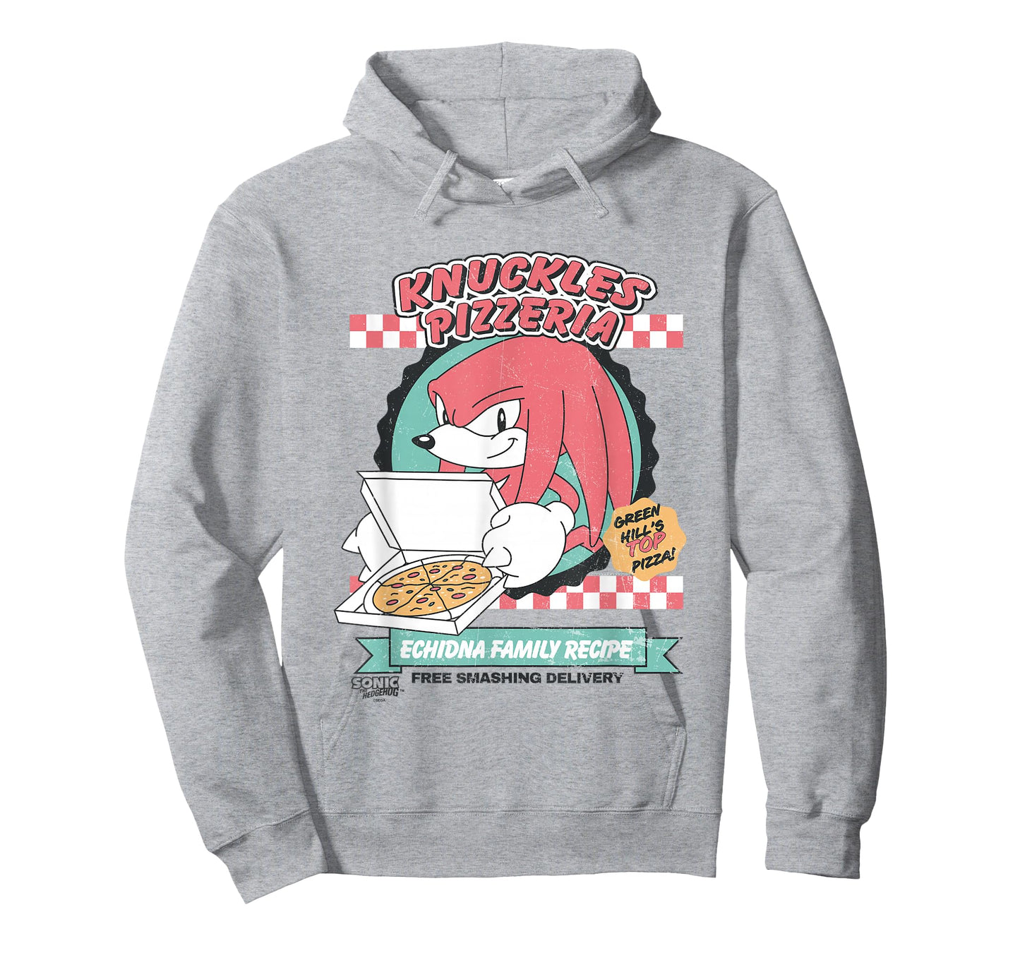 Sonic The Hedgehog Knuckles Pizzeria Vintage Restaurant Ad T-Shirt