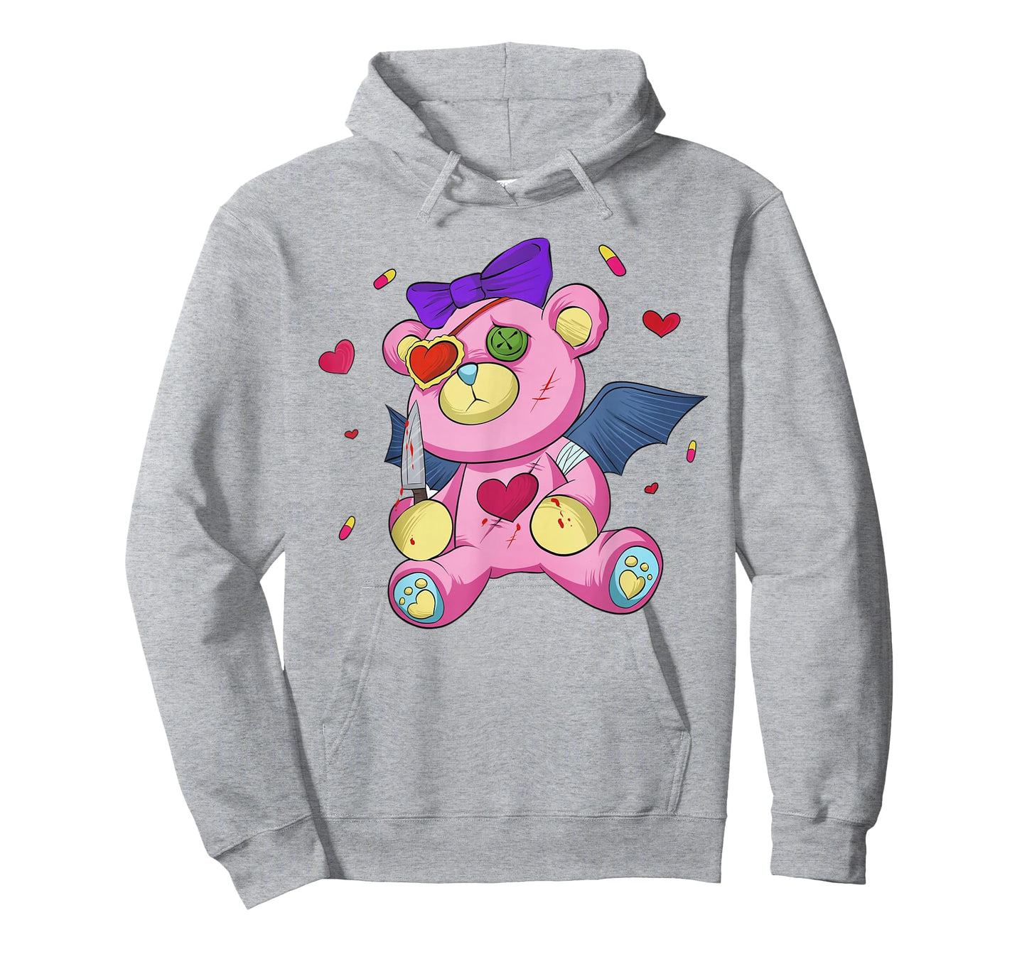 Menhera chan Yami Kawaii Pastel Goth Harajuku Teddy Bear T-Shirt