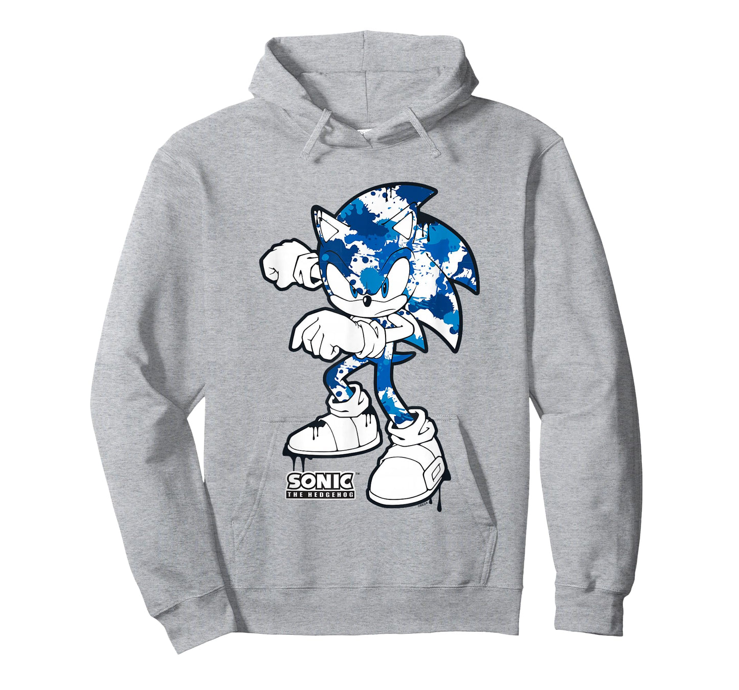 Sonic The Hedgehog Dripping Paint Urban Style Portrait T-Shirt
