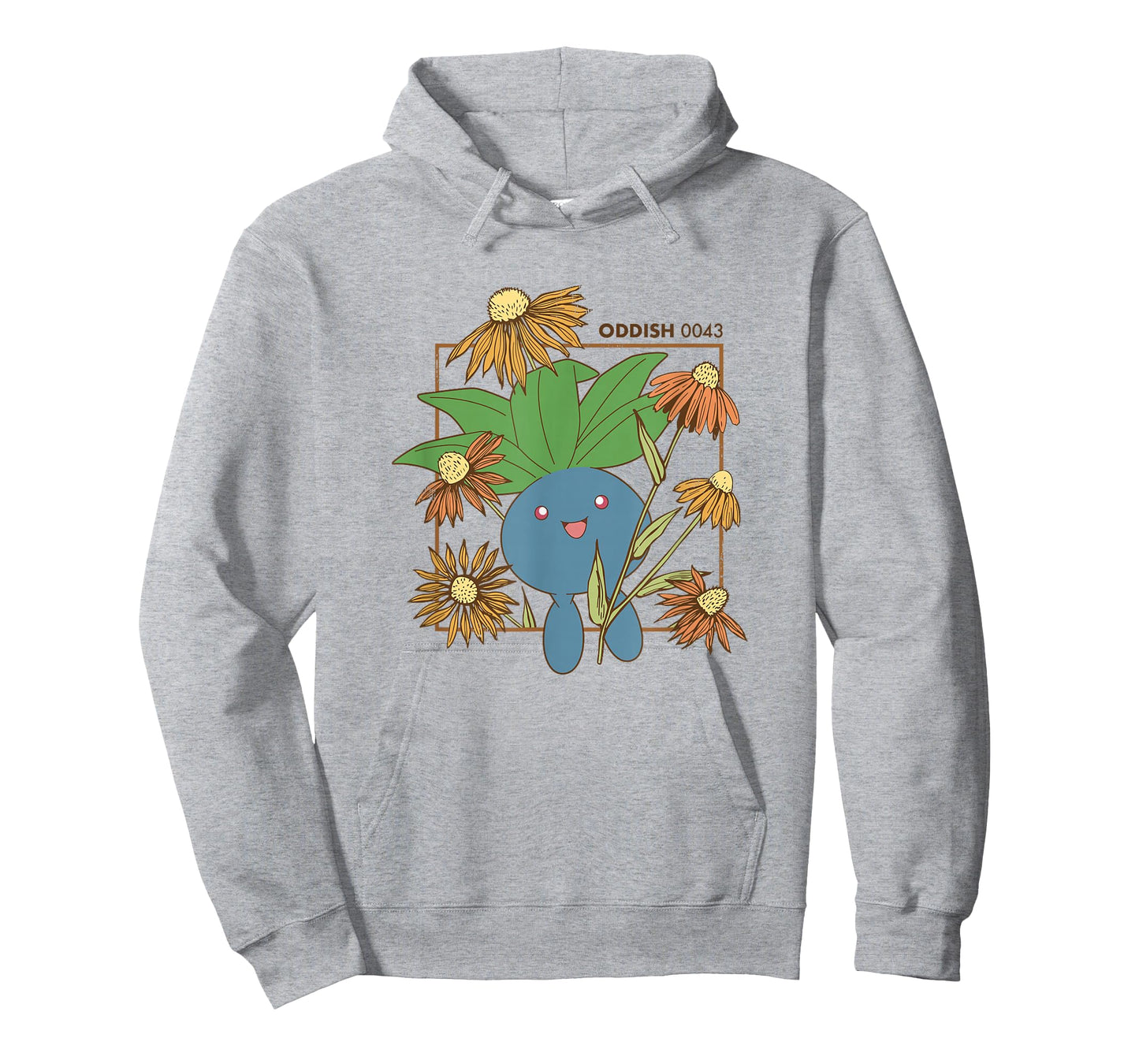 Pokémon Oddish 0043 Happy Jumping Floral Portrait T-Shirt