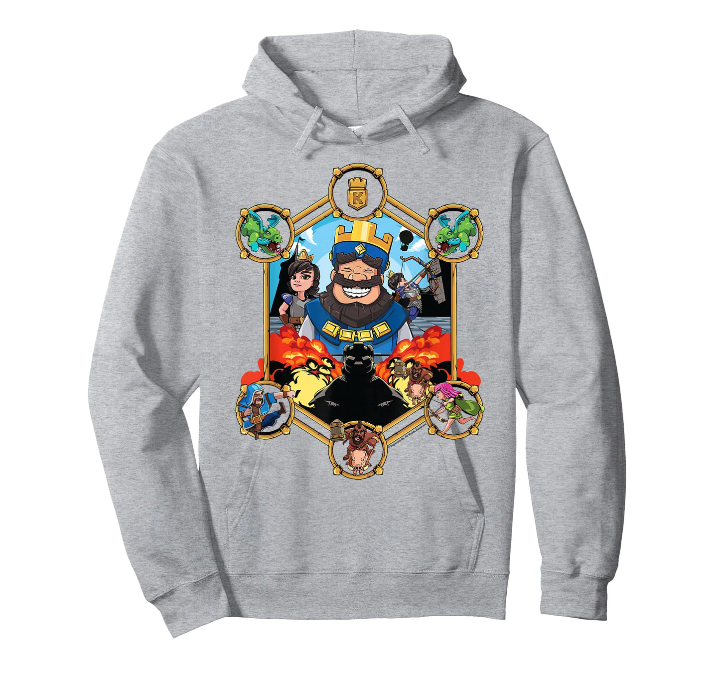 Clash Royale King Surrounded By Characters Royal Portrait T-Shirt