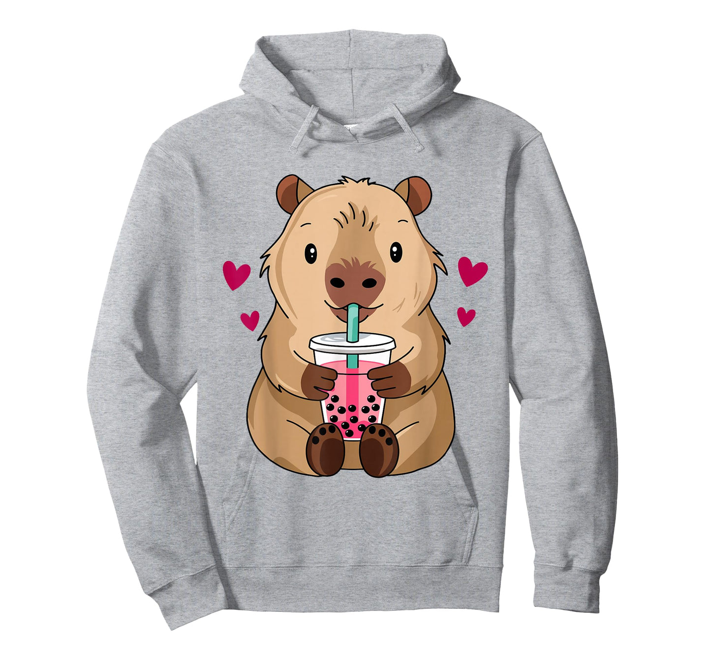 Cute Capybara Kawaii Anime Drinking Bubble Tea Lover Girls T-Shirt