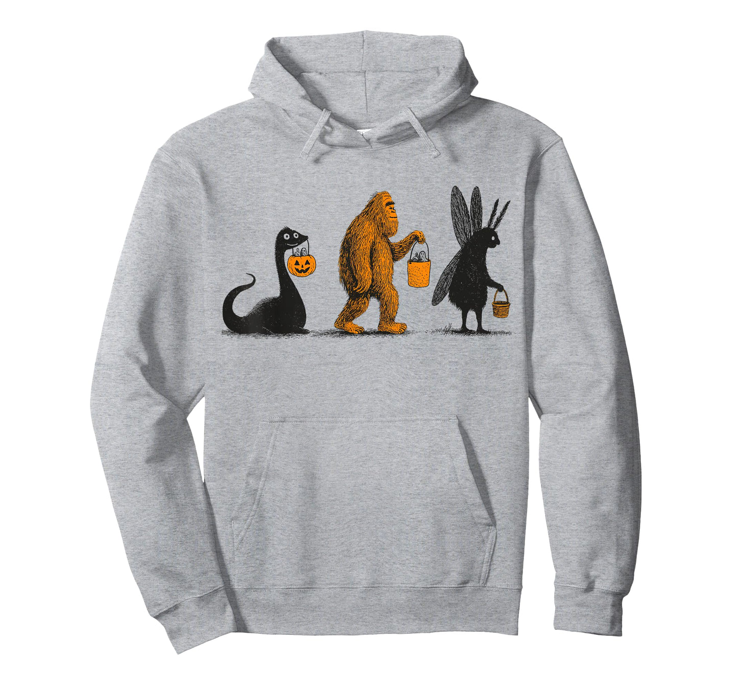 Cryptids Halloween Bigfoot Mothman Loch Ness Monster T-Shirt