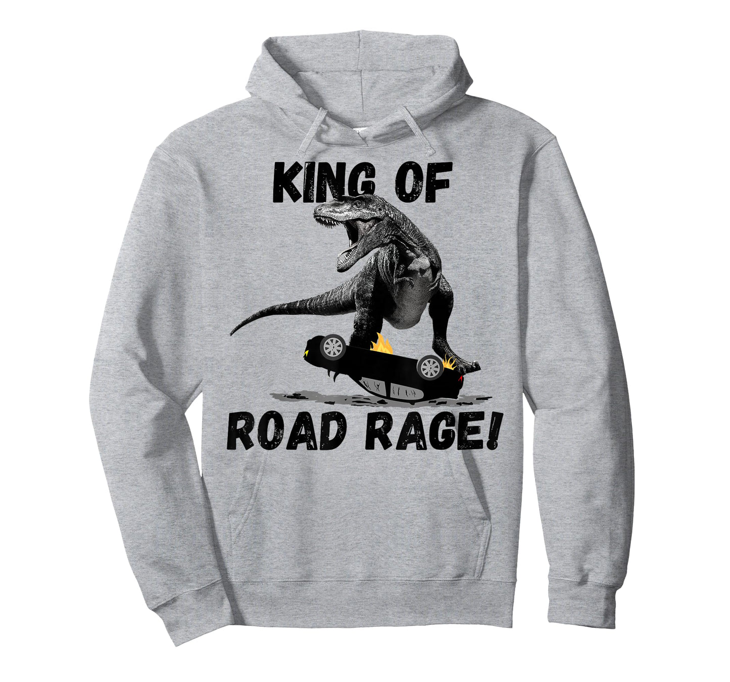 T Rex King of Road Rage, Dinosaur Car Crusher T-Shirt