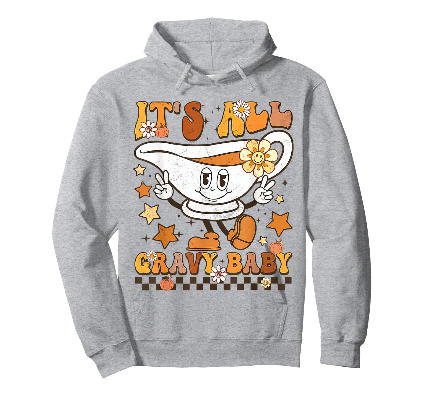It’s All Gravy Baby Shirt Retro Groovy Happy Thanksgiving T-Shirt