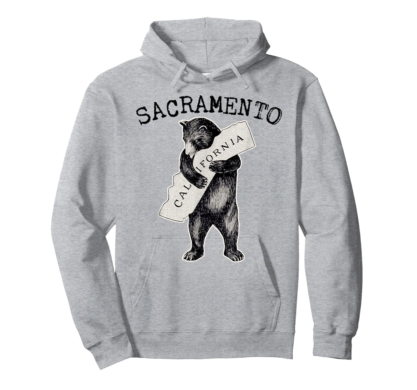 Sac Cali Bear Hug I Love California Grizzly Bear Sacramento T-Shirt