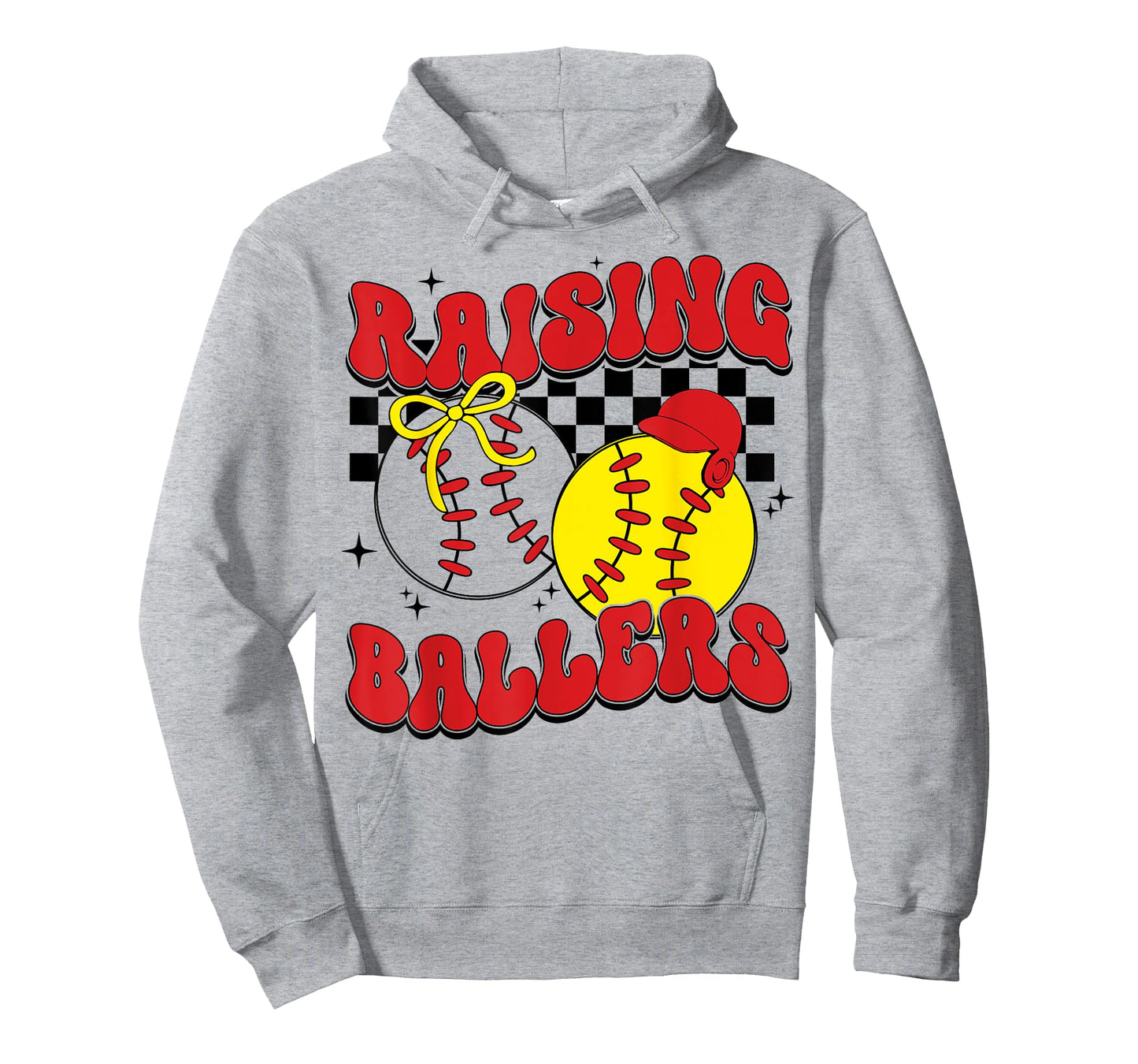 Busy Raising Ballers Softball and Baseball Leopard Print Mom T-Shirt