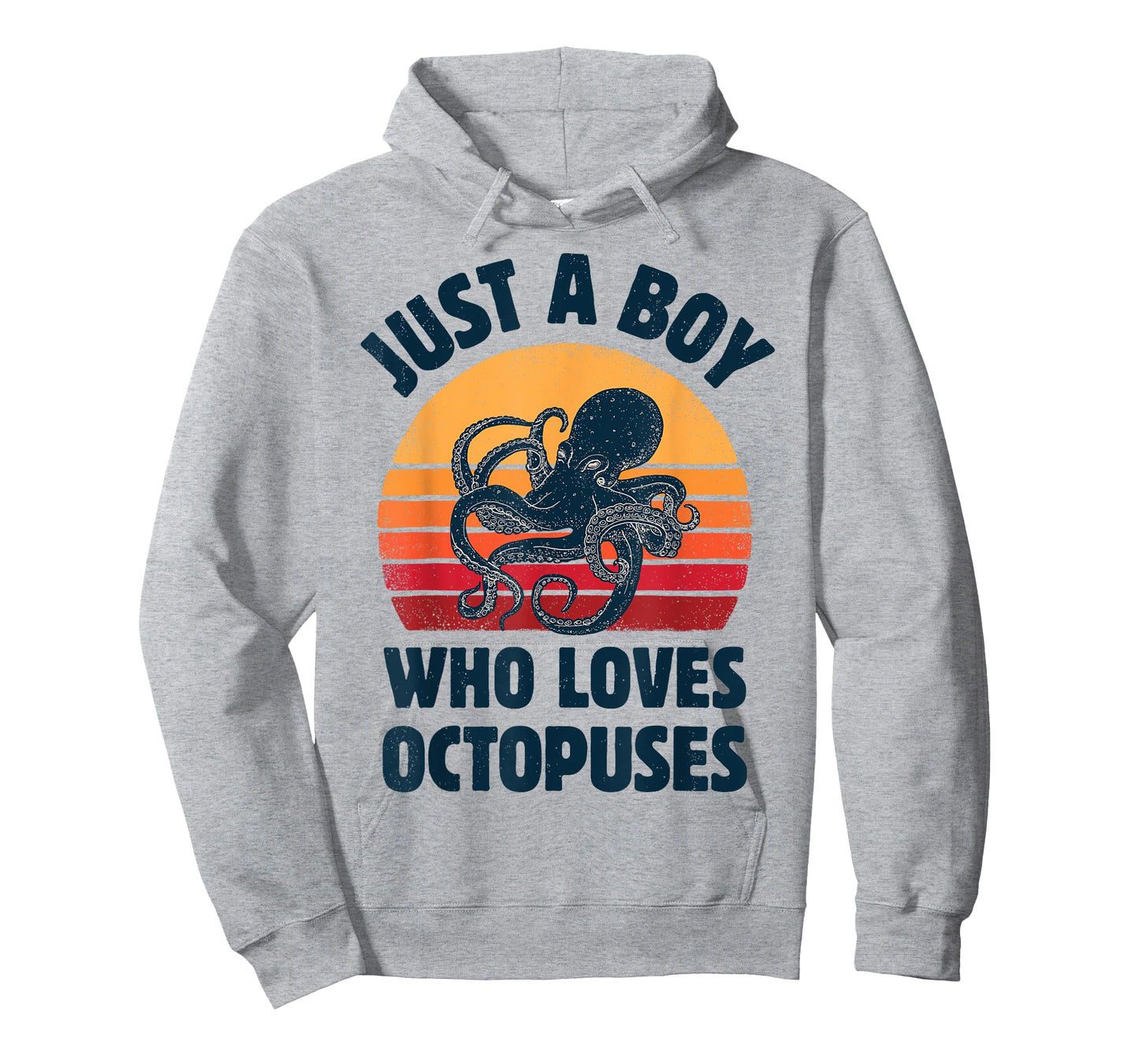 Octopus Just A Boy Who Loves Sea Animals Men Retro Vintage T-Shirt