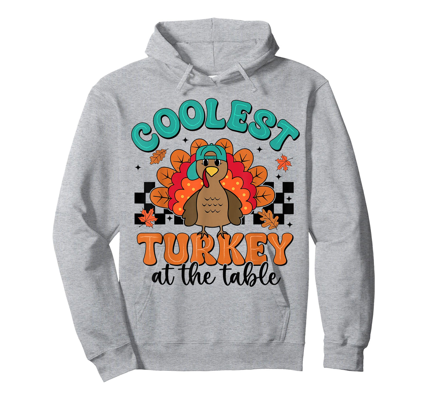 Coolest Turkey at The Table Thanksgiving Boys Kids Toddlers T-Shirt