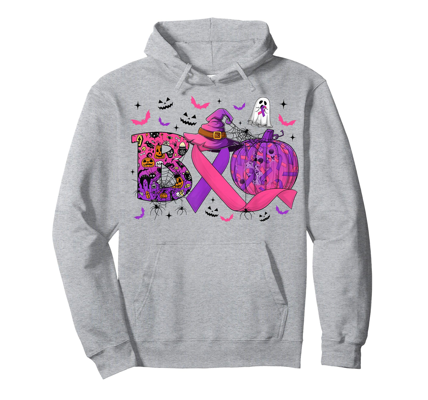 Boo Domestic Violence Breast Cancer Pink & Purple Ribbon T-Shirt