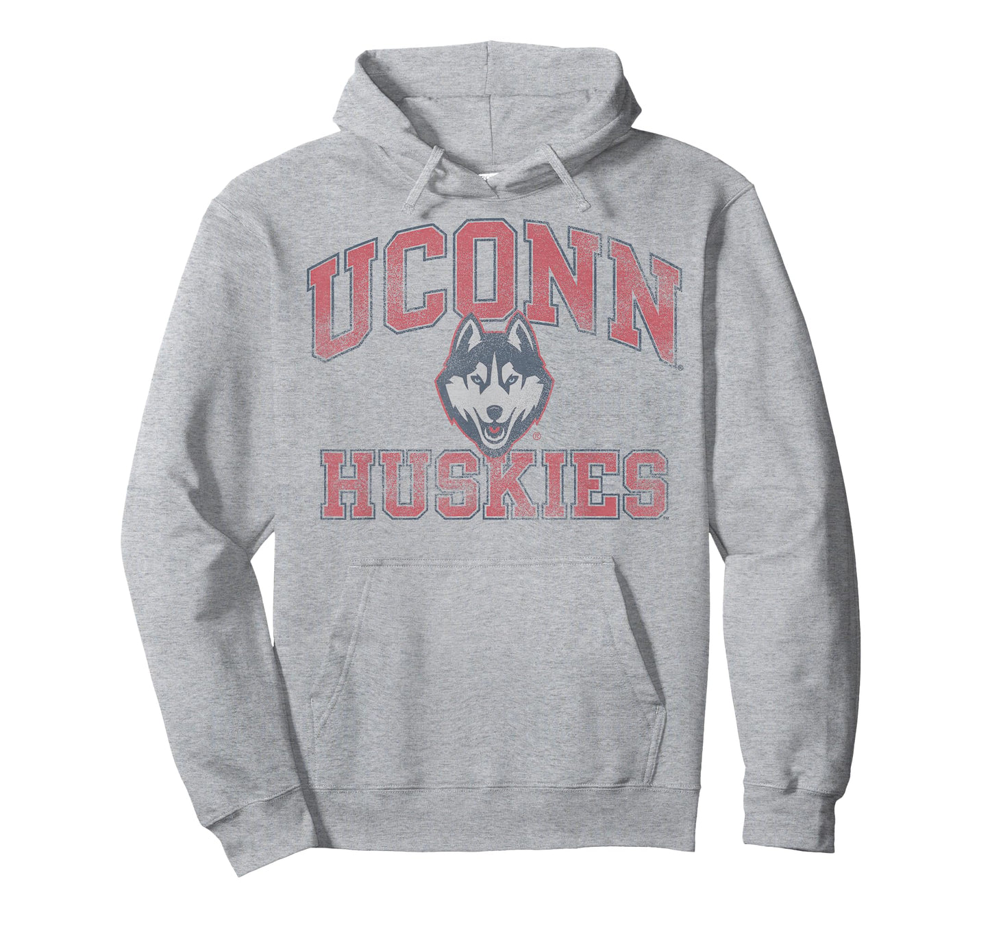Connecticut Huskies Vintage Worn Gray Officially Licensed T-Shirt