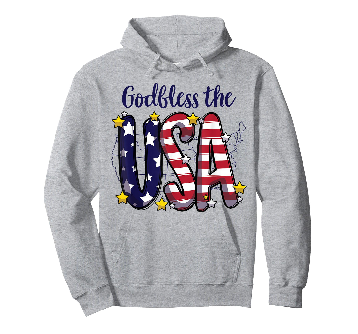God Bless the USA Patriotic American Flag 4th Of July T-Shirt