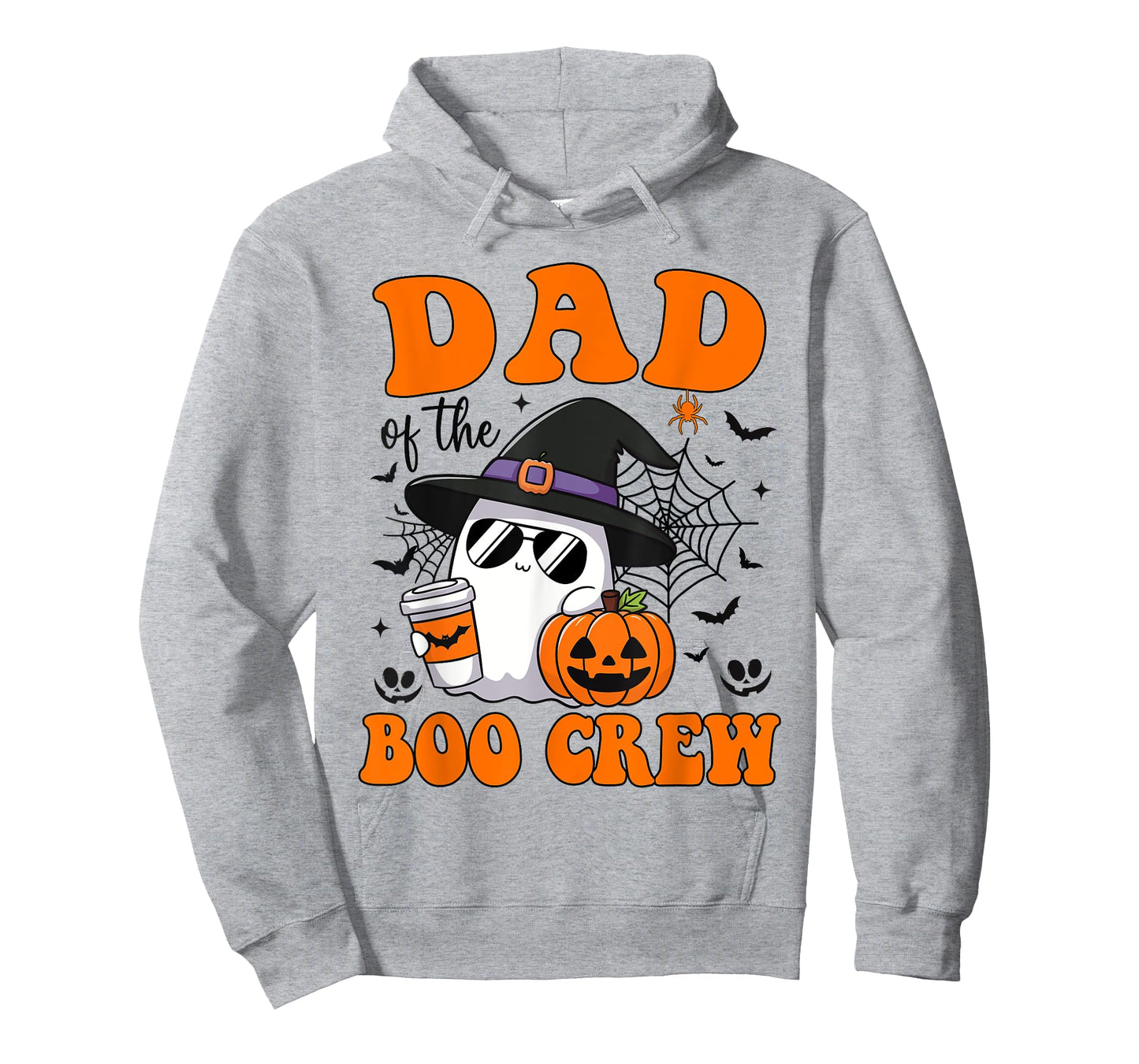 Dad Boo Crew Groovy Ghost Matching Family Halloween T-Shirt