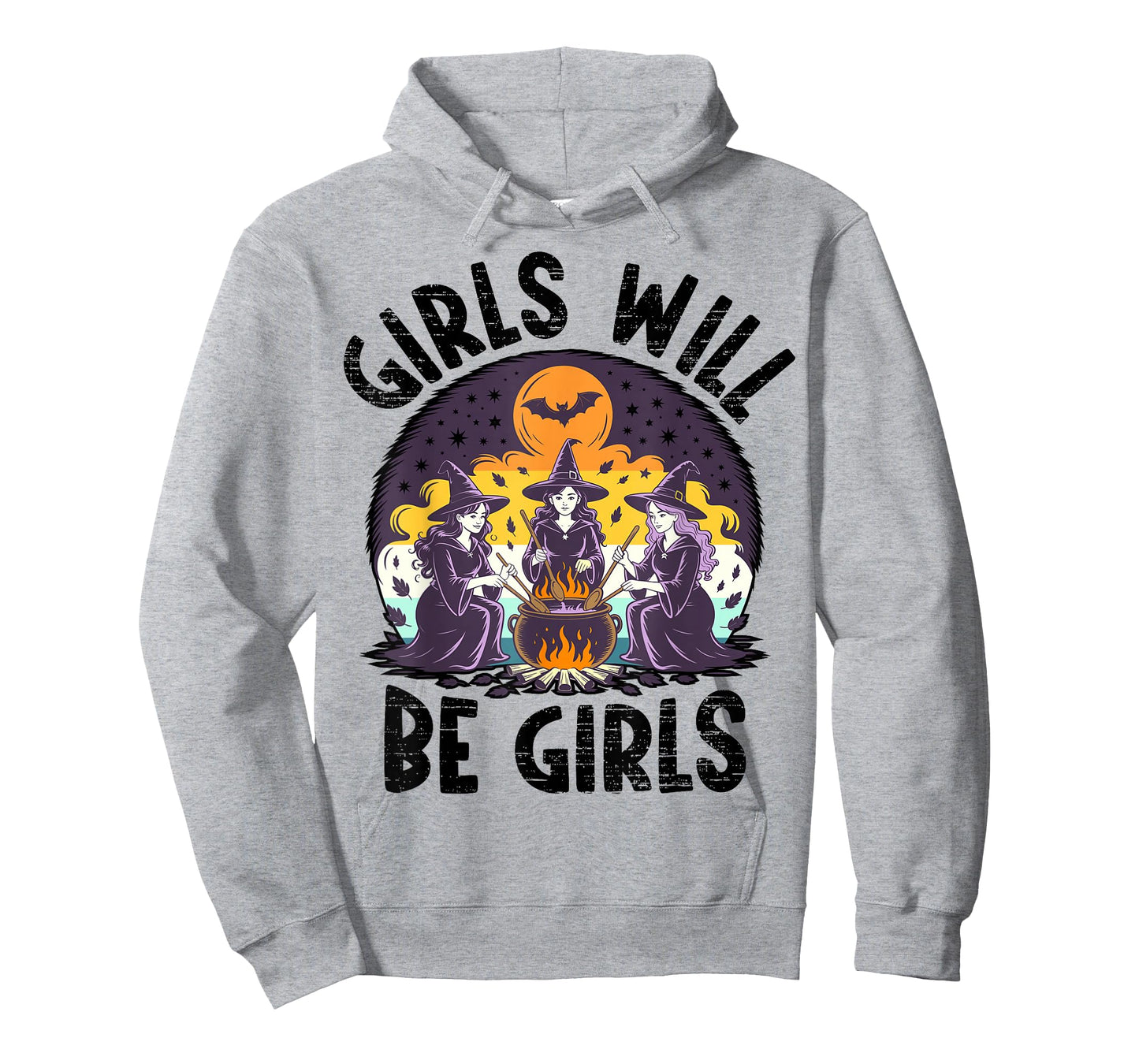 Spooky Season Girls Will Be Girls Witch Vintage Halloween T-Shirt