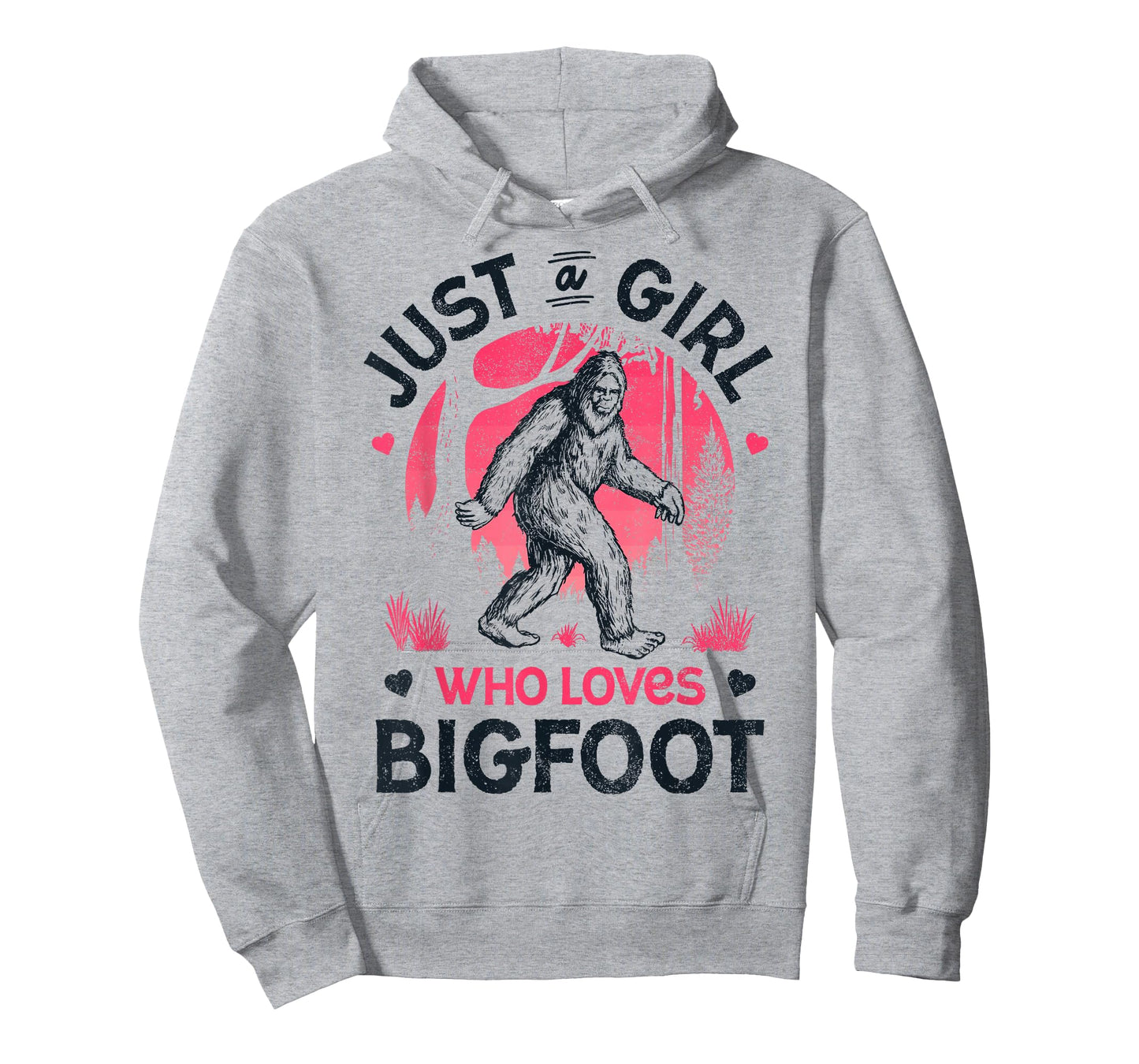 Bigfoot Just A Girl Who Loves Sasquatch Funny Retro Vintage T-Shirt