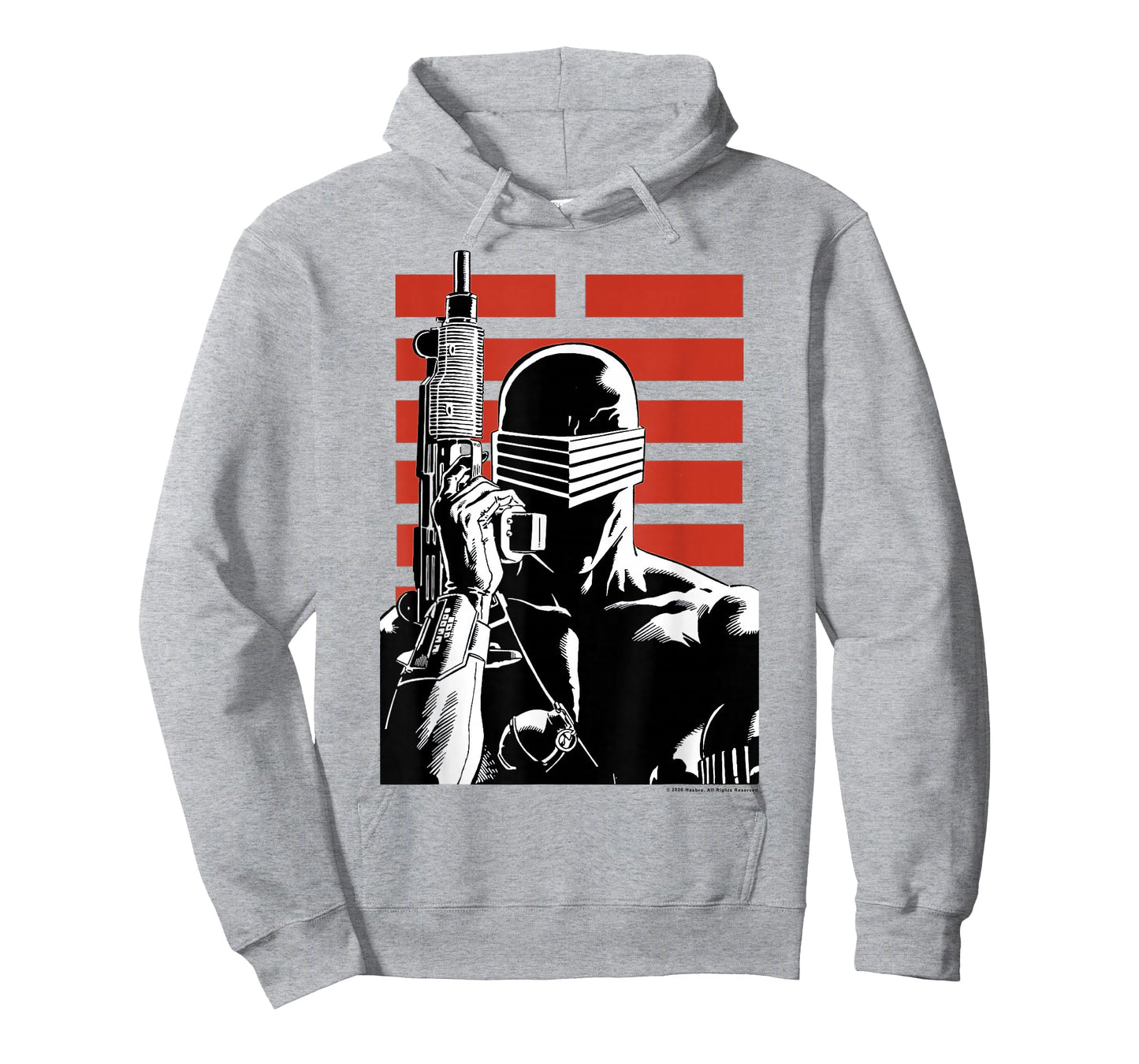 G.I. Joe Snake Eyes Retro Red Stripe Portrait T-Shirt
