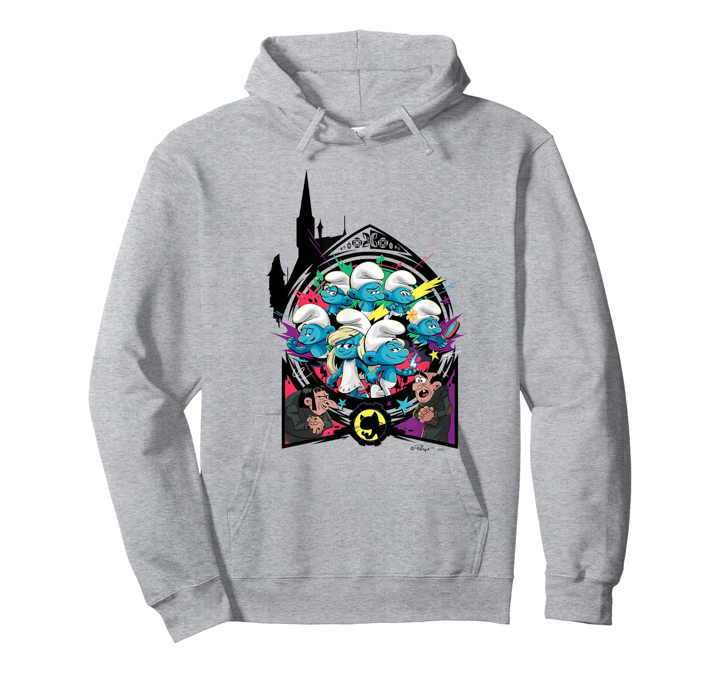 The Smurfs Movie Unite with Gargamel and Azrael T-Shirt