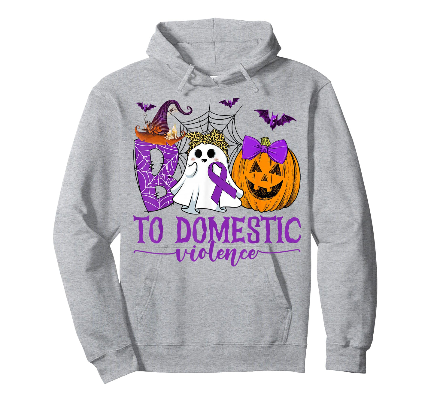 Boo to Domestic Violence Ghost Purple Ribbon Halloween Day T-Shirt