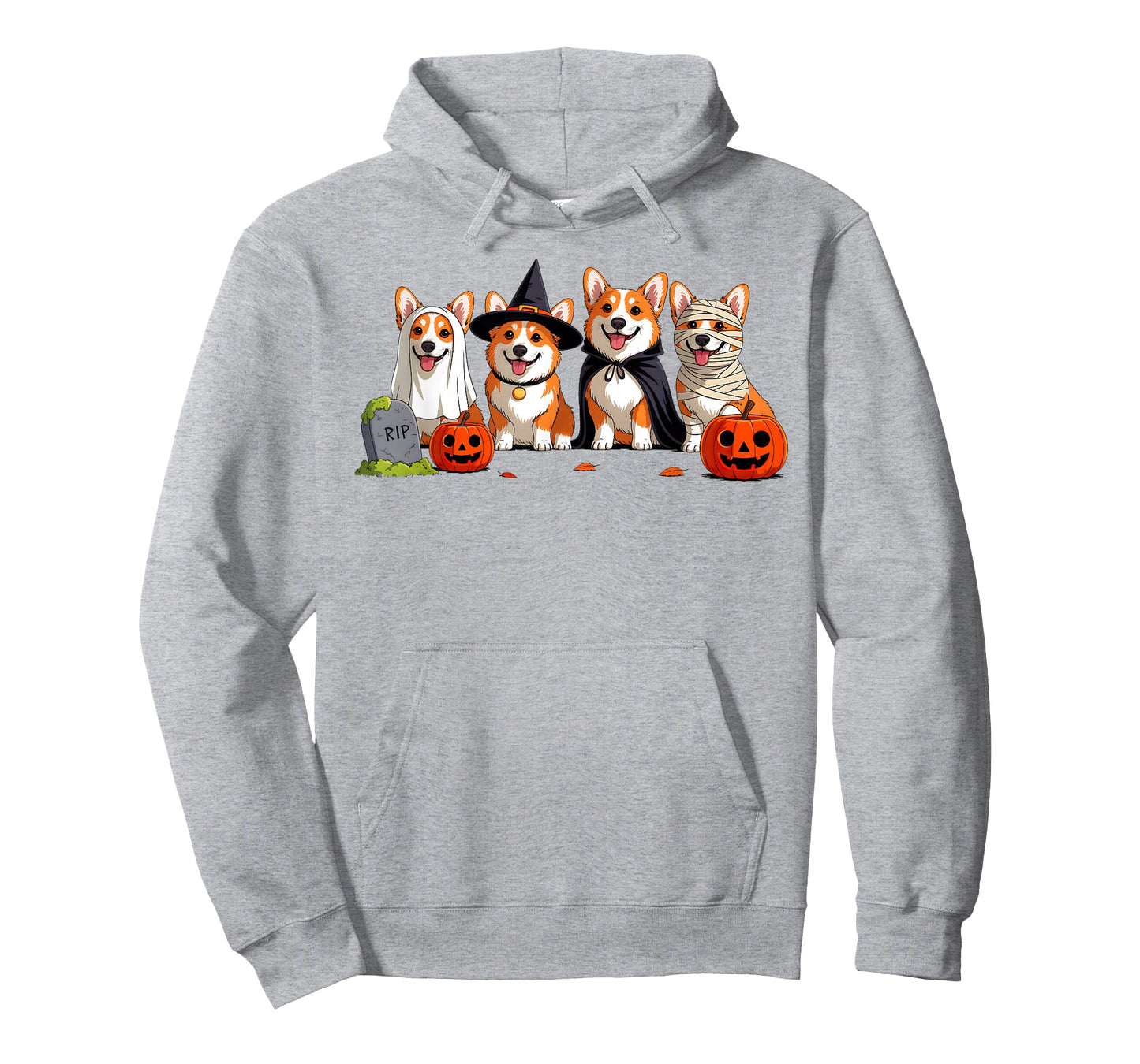 Corgi Dog Ghost Witch Mummy Pumpkin Funny Halloween Costume T-Shirt