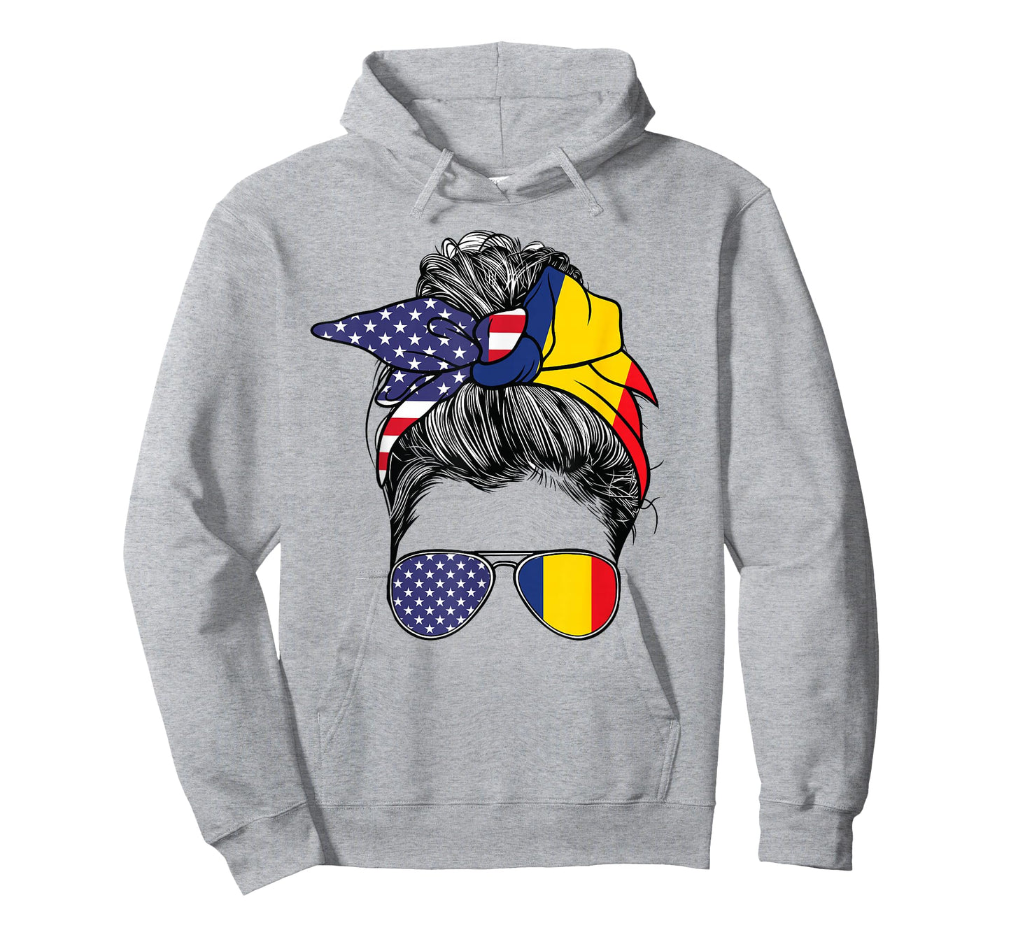 Romanian Women Girl USA Heritage American Romania Flag T-Shirt