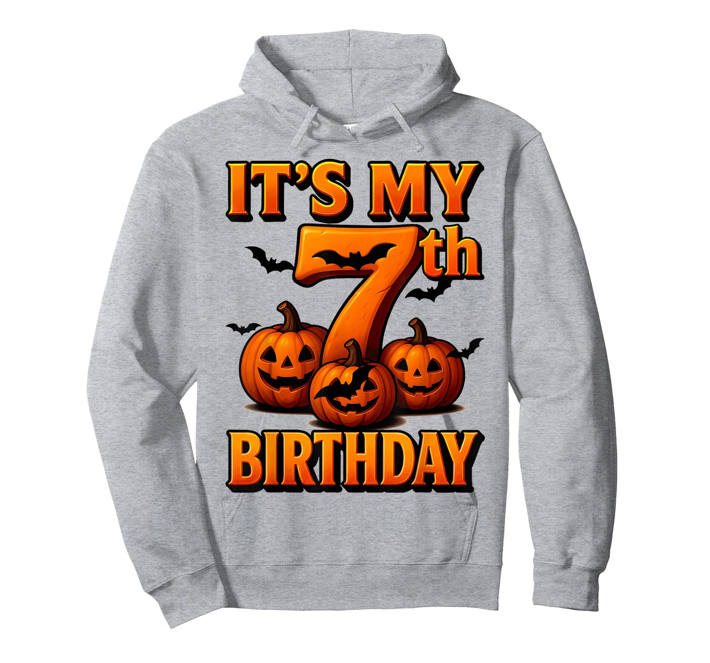 It's My 7th Birthday Pumpkins 7 Years Old Halloween Day Kids T-Shirt