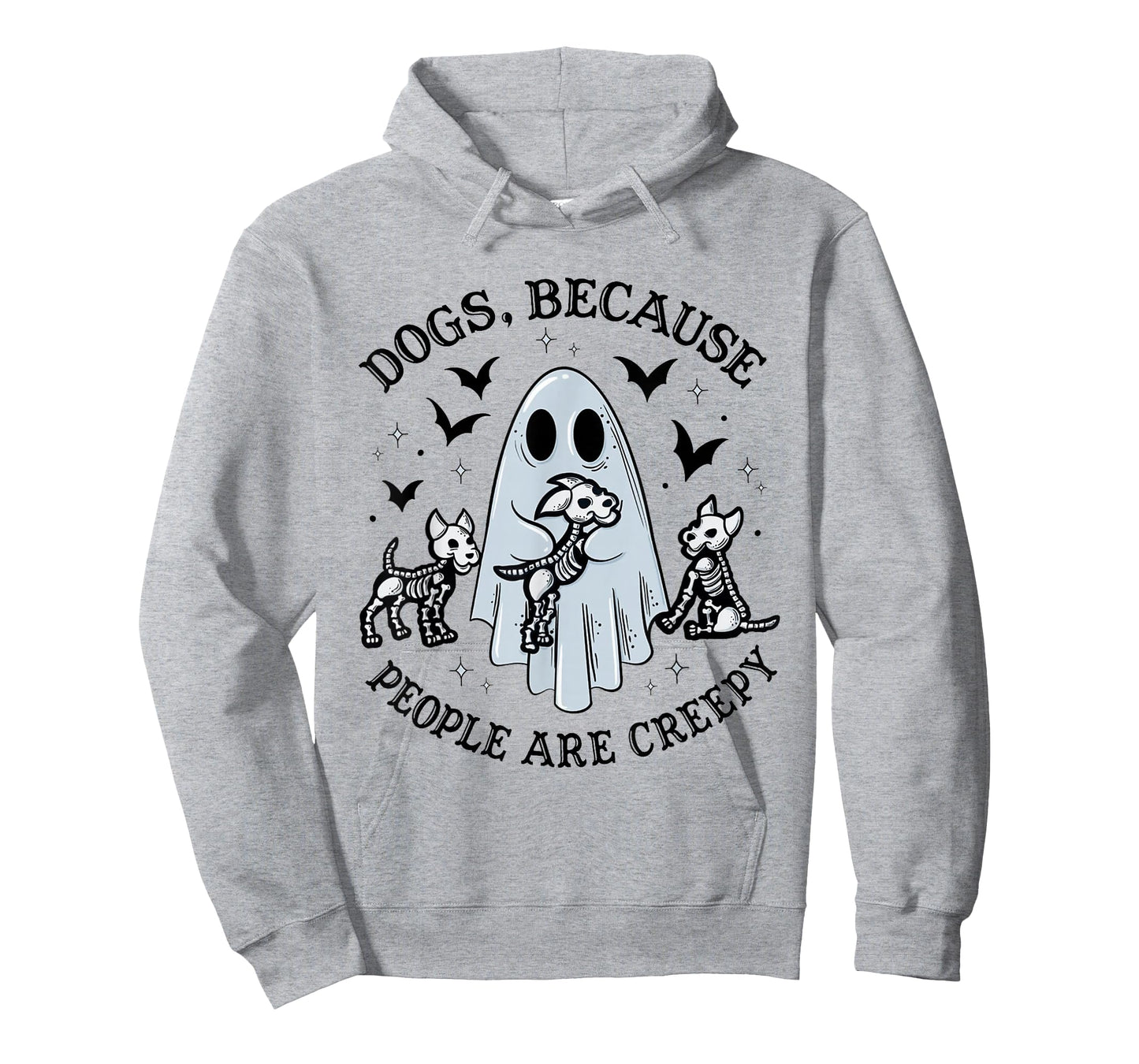 Dogs Because People Are Creepy Funny Ghost Halloween T-Shirt