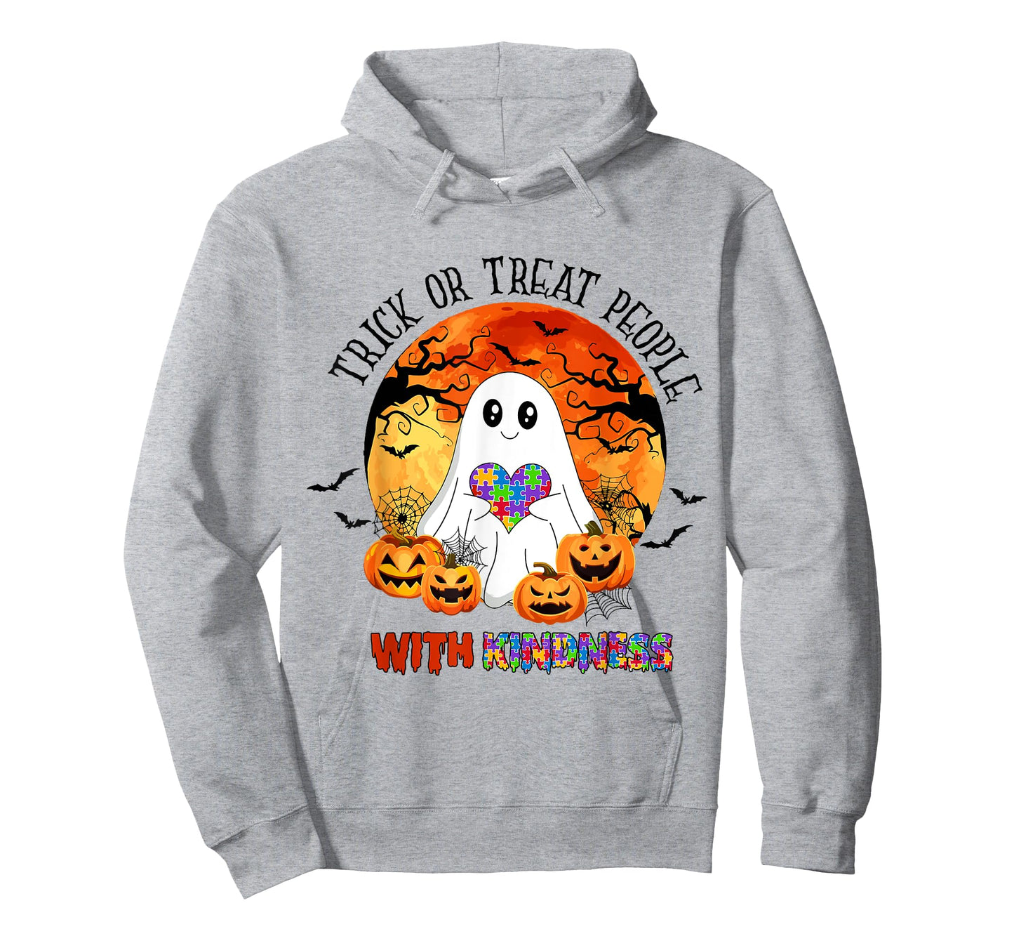 Trick or Treat People With Kindness Halloween Autism T-Shirt