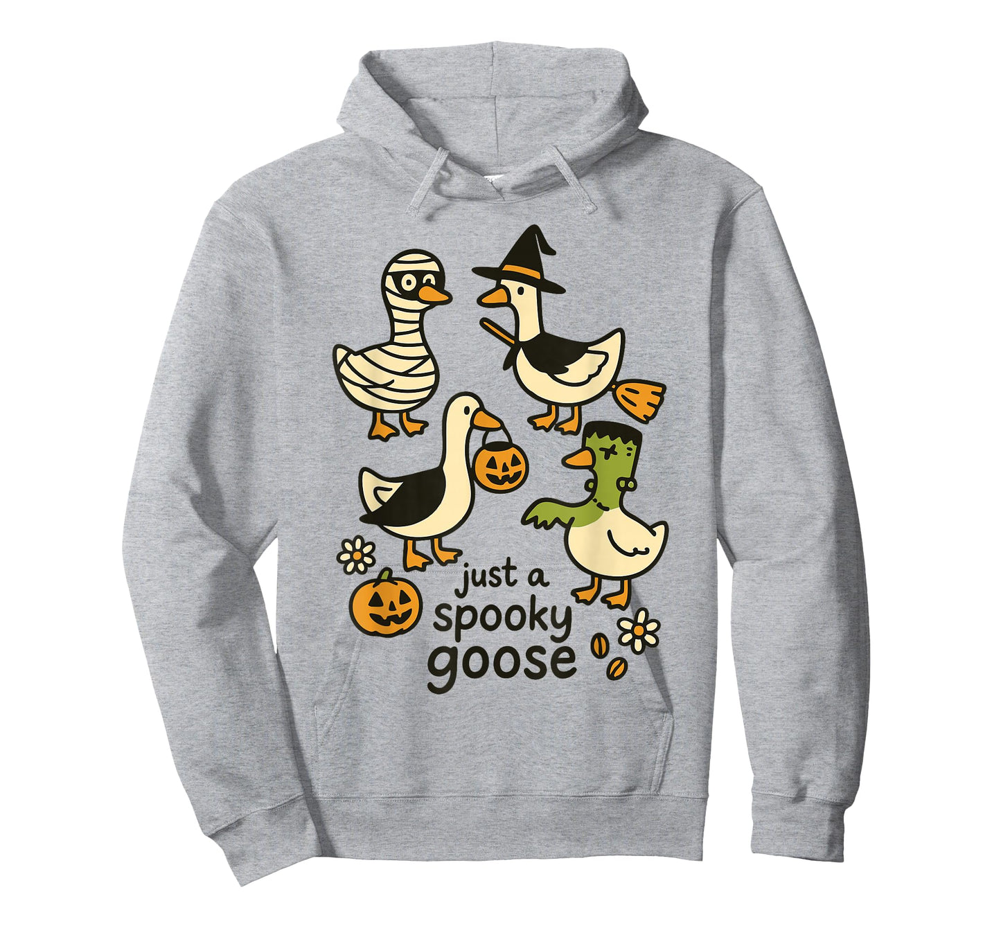 Just A Spooky Goose Funny Halloween Cartoon T-Shirt