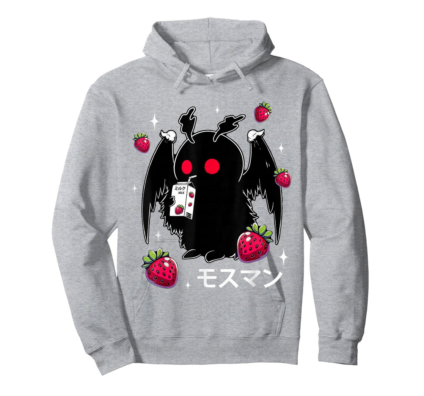 Mothman Cryptid Kawaii Strawberry Milk Shake Carton T-Shirt