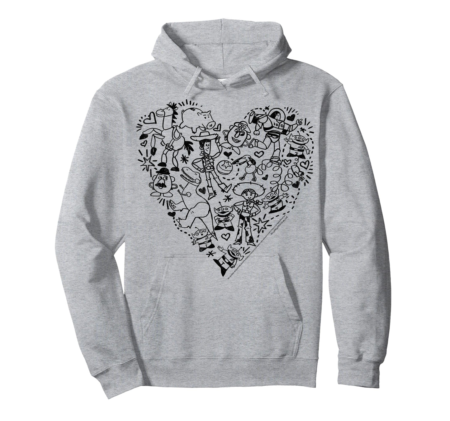 Disney Pixar Toy Story Characters Heart Fill T-Shirt