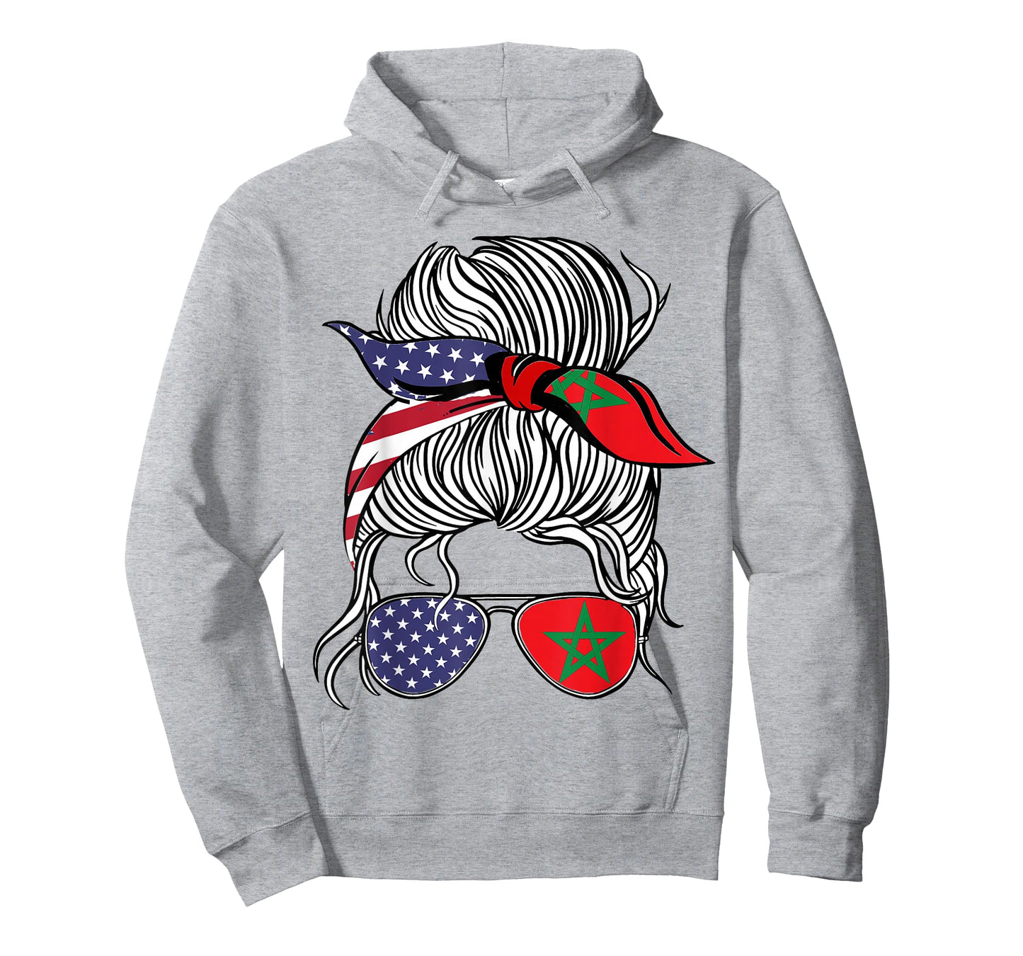 American Moroccan Patriot Flag Women Girl Morocco Grown T-Shirt