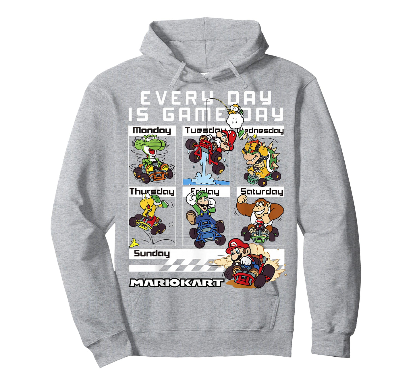 Mario Kart Everyday Is Game Day Group Shot Graphic T-Shirt T-Shirt