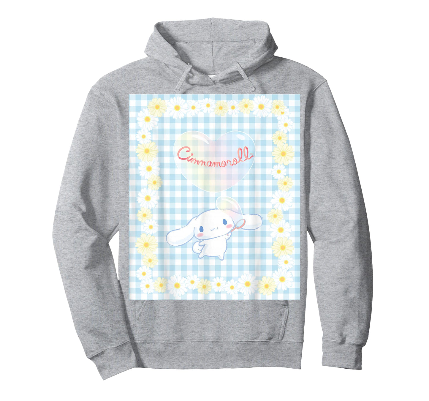 Cinnamoroll Bubble Blue Ginham Daisy T-Shirt Small