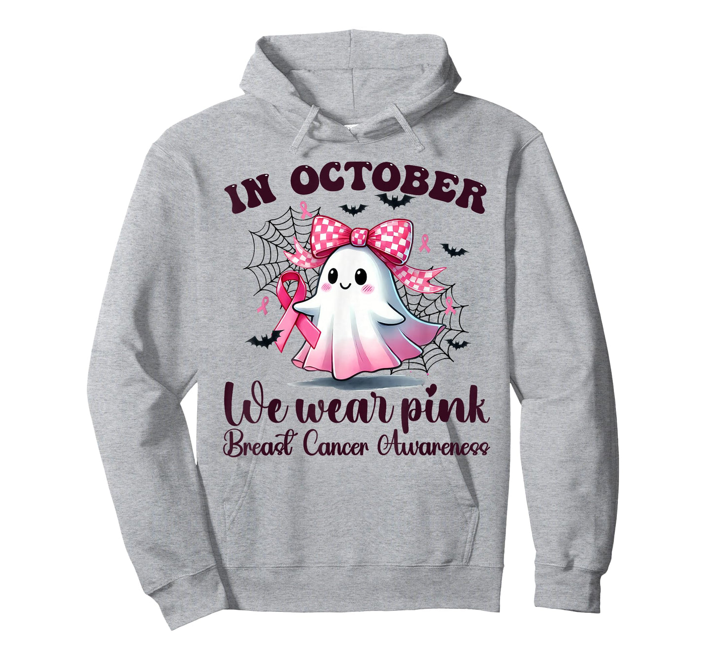 Halloween In October We Wear Pink Breast Cancer Awareness T-Shirt