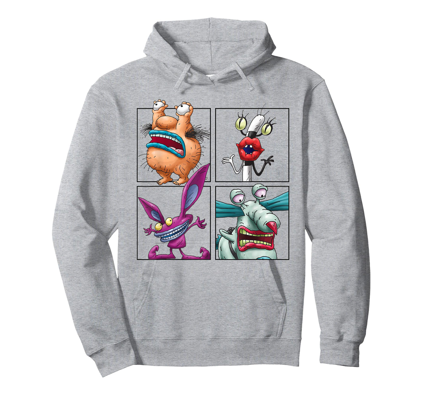 Aaahh!!! Real Monsters Front Back Character Grid Nickelodeon T-Shirt