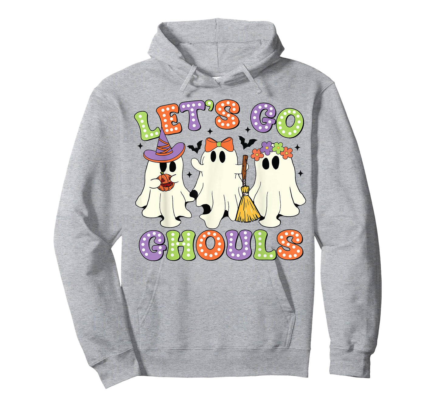 Let's Go Ghouls Scary Ghost Costume Halloween Retro Groovy T-Shirt