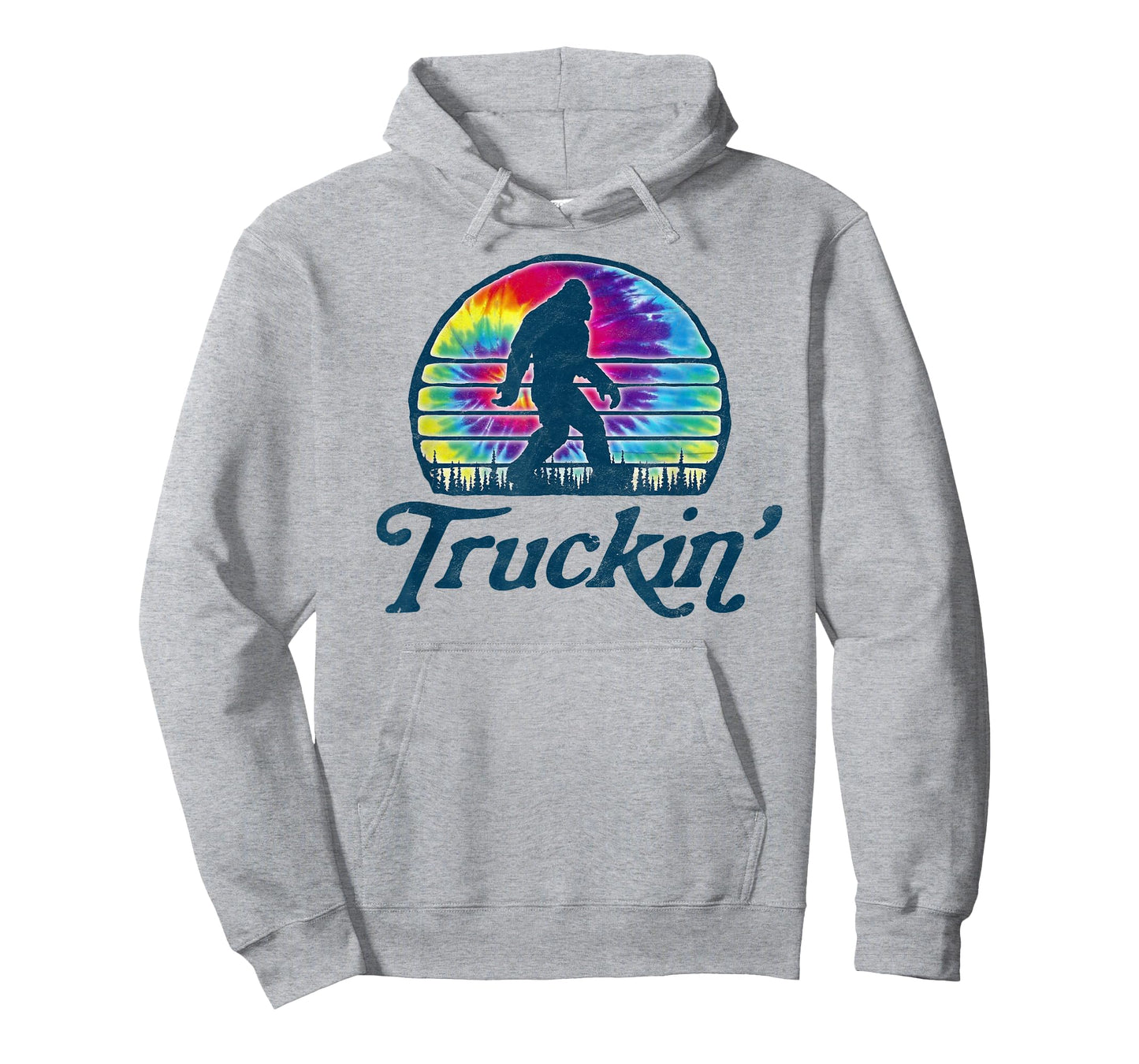 Truckin'! Tie Dye Vintage Hippie Bigfoot T-Shirt