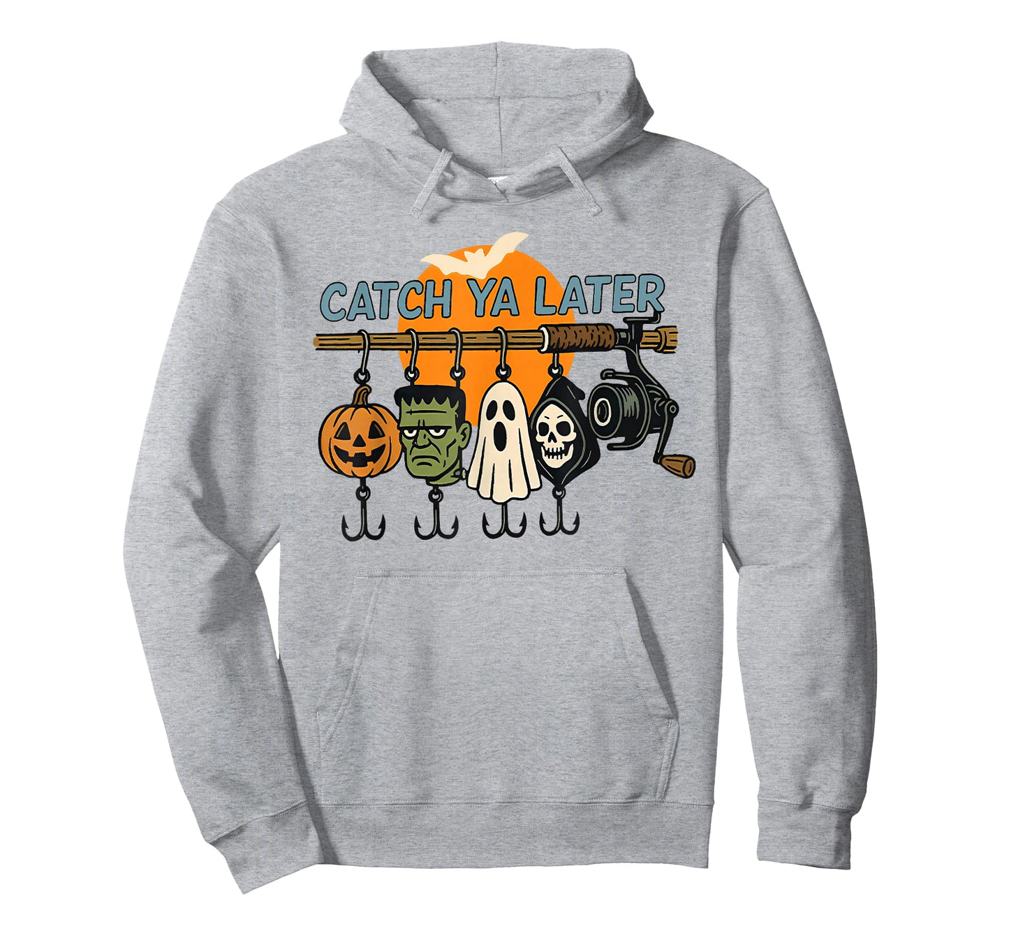 Halloween Catch Ya Later Fishing Fisherman Spooky Season T-Shirt