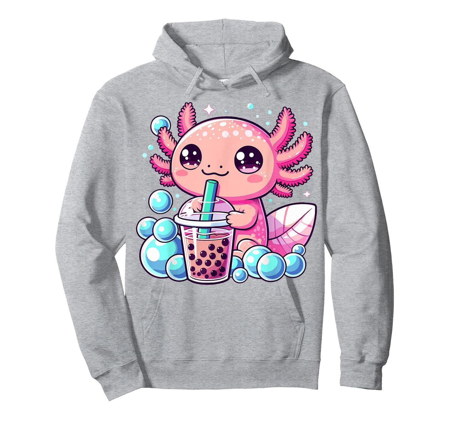 Axolotl Bubble Tea Boba Anime Kawaii Axolotl T-Shirt