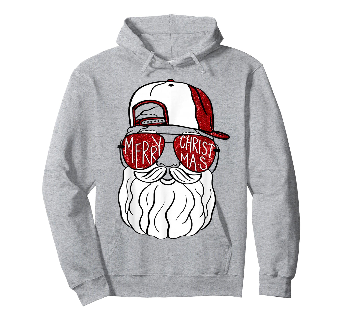 Santa Face Christmas Sunglasses Tee Xmas Family Matching T-Shirt