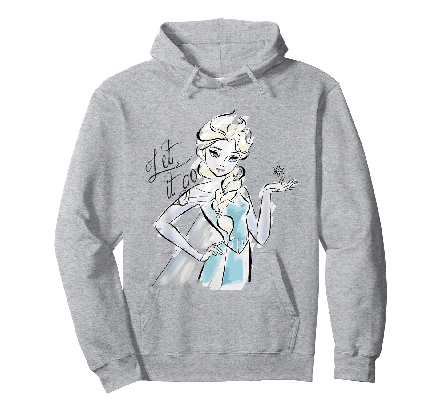 Disney Frozen Let It Go Elsa Vintage Sketch Outline T-Shirt