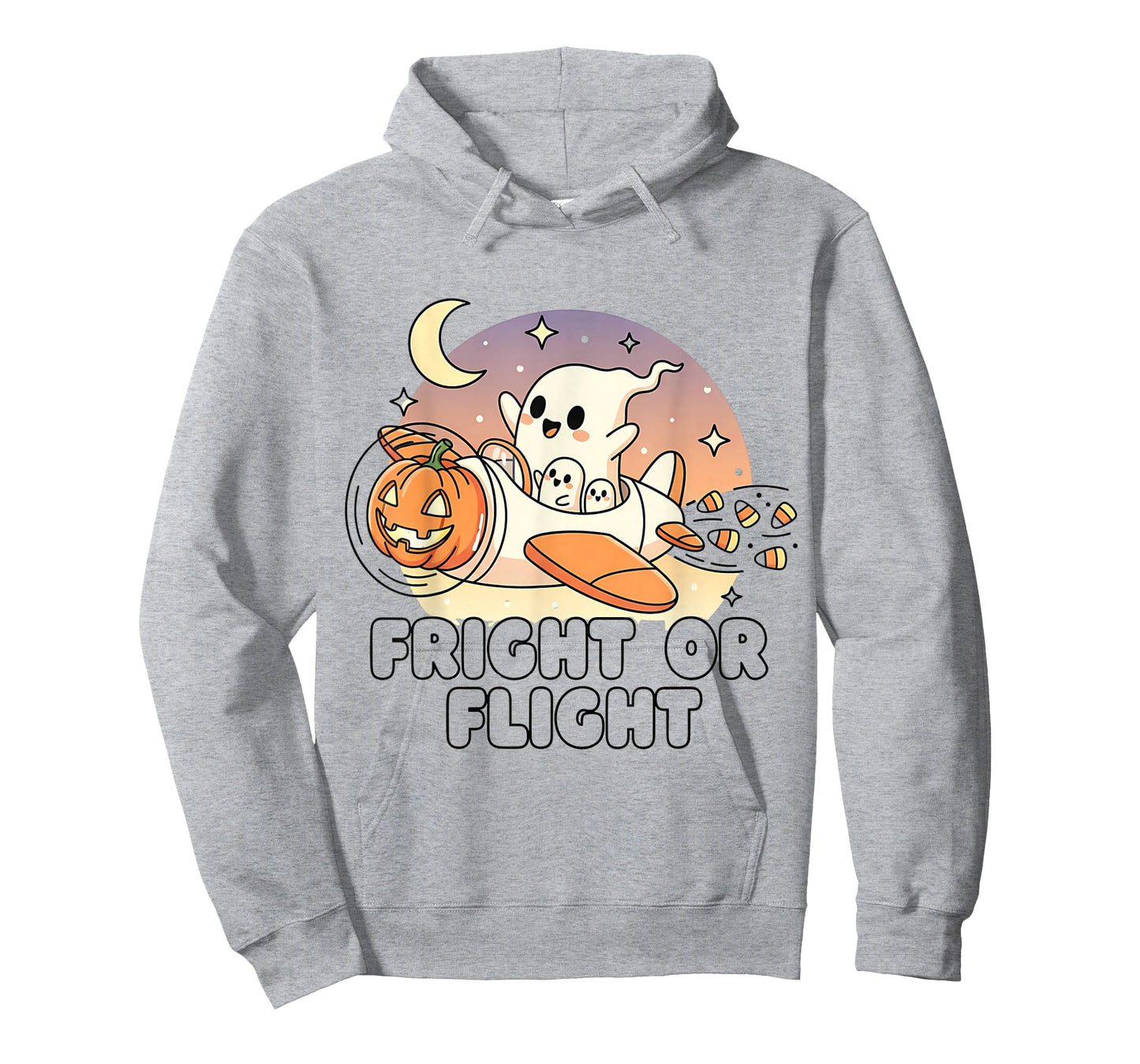 Fright or Flight Shirt Cute Ghost Airplane Halloween Tee T-Shirt