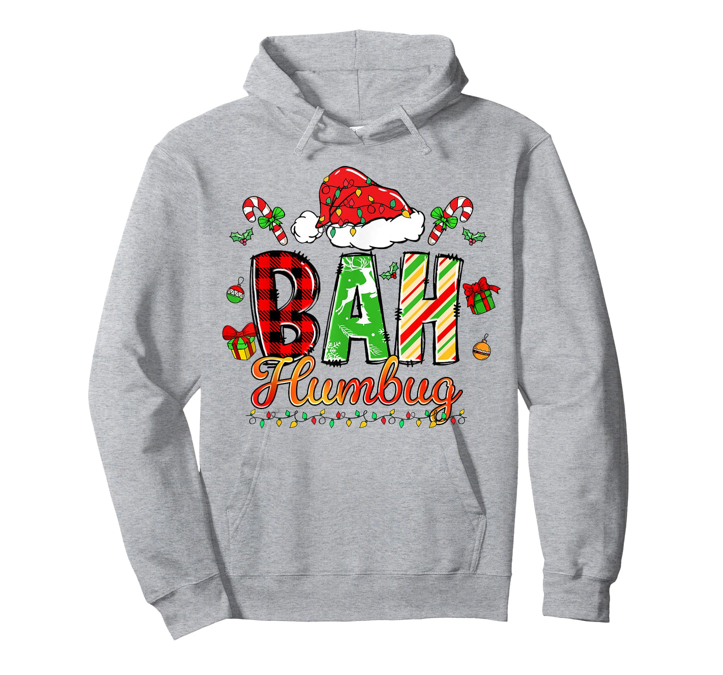 Bah Humbug Funny Sarcastic Christmas Doodle Groovy T-Shirt