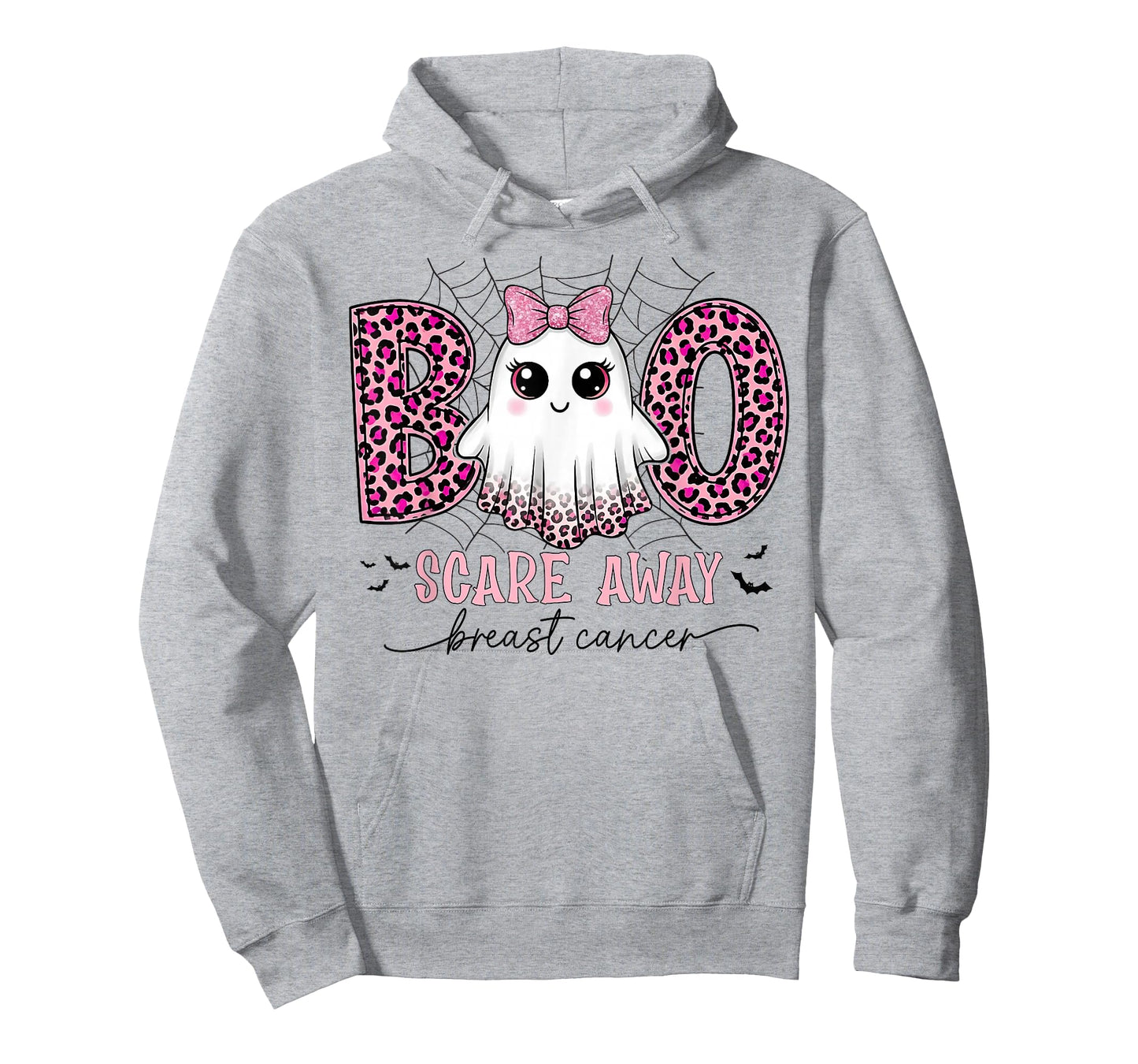 Halloween Boo Scare Away Breast Cancer Awareness Cute Ghost T-Shirt