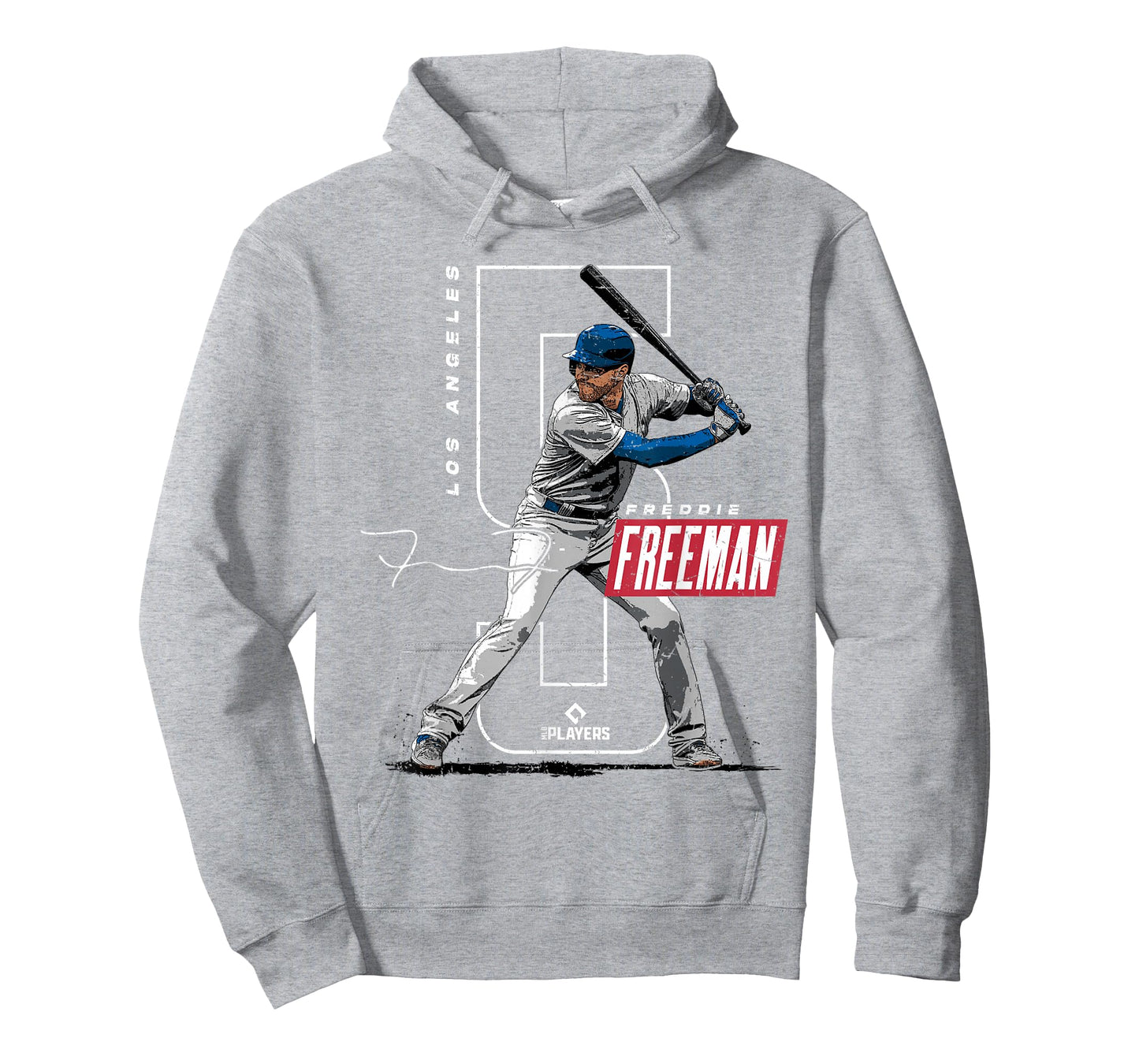 License Champs Freddie Freeman | Los Angeles Baseball Players | MLBFRE3002 T-Shirt, Small, Blue