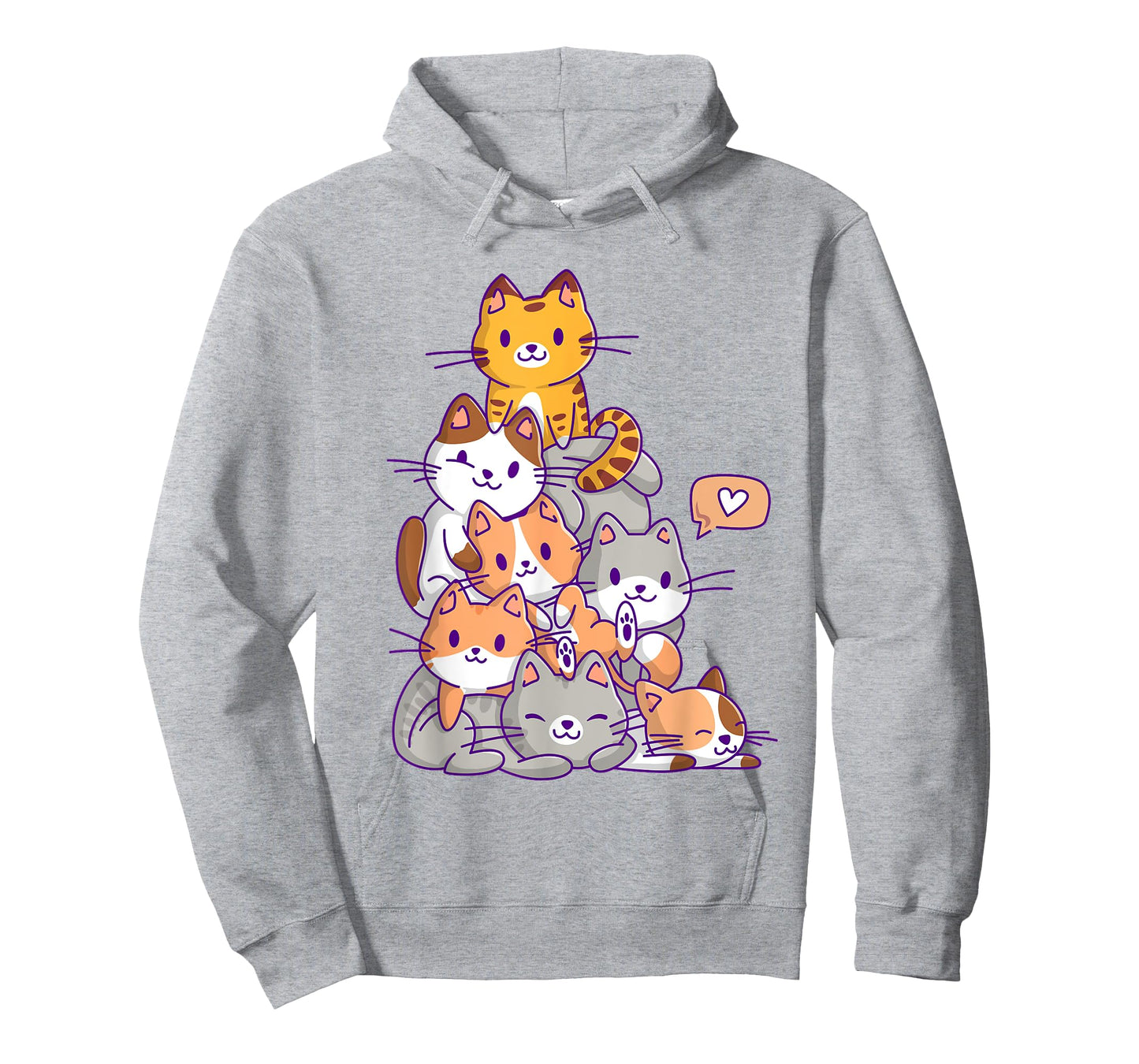 Cute Kawaii Cat Kitty Meowtain Cats Pile Chibi Women Girls T-Shirt
