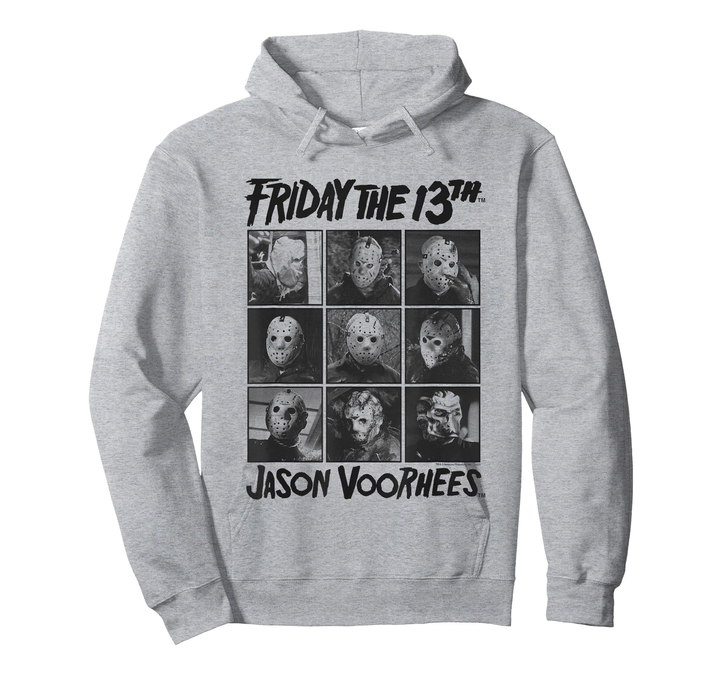 Friday The 13th Jason Black and White Grid Horror Movie T-Shirt