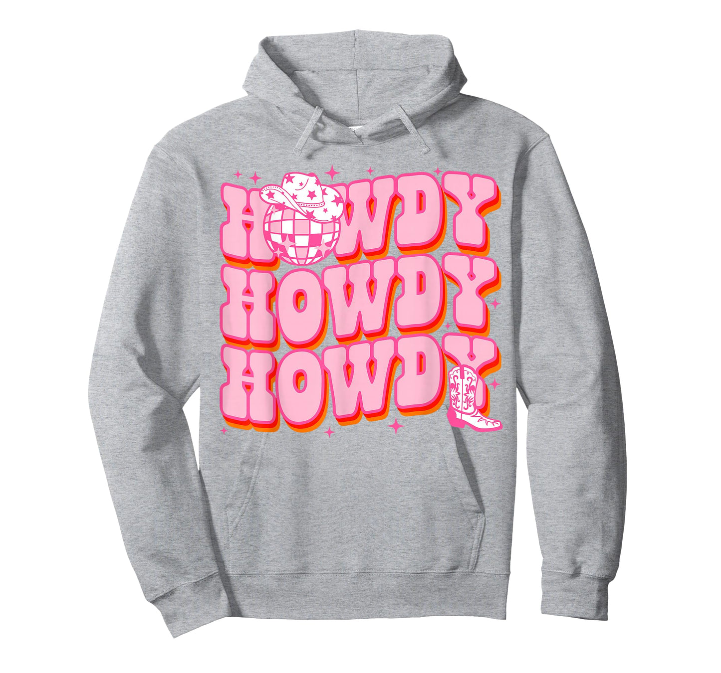 Howdy Southern Western Girl Country Rodeo Pink Disco Cowgirl T-Shirt