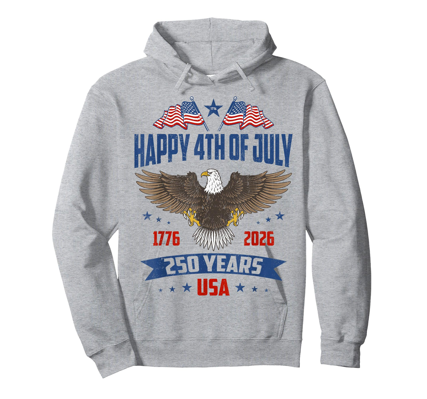 250 Years of Freedom 1776 2026 American Flag 4 July Vintage T-Shirt